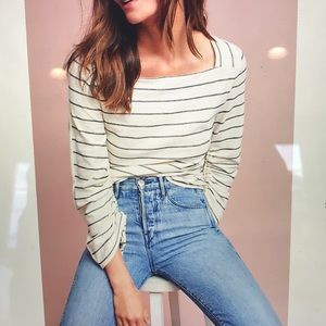 Anthropologie Raine Boat Neck Top. size small